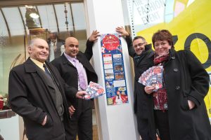 Ray Astley, Zain Kiyani, Rob Grigorjevs and Cllr Clare Cleary